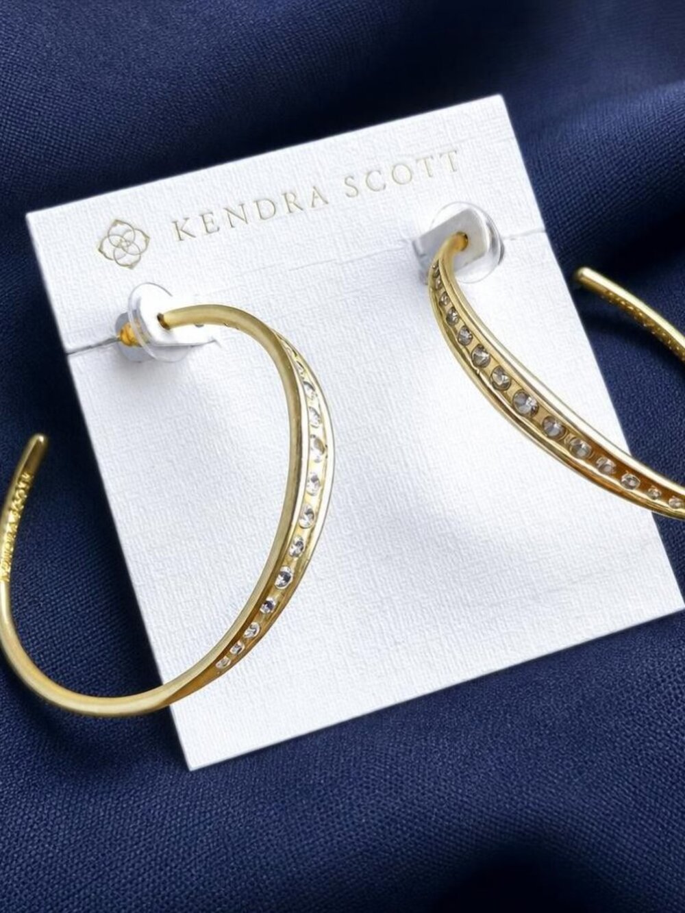 Kendra Scott Selena Vintage Gold Hoop Earrings 2"